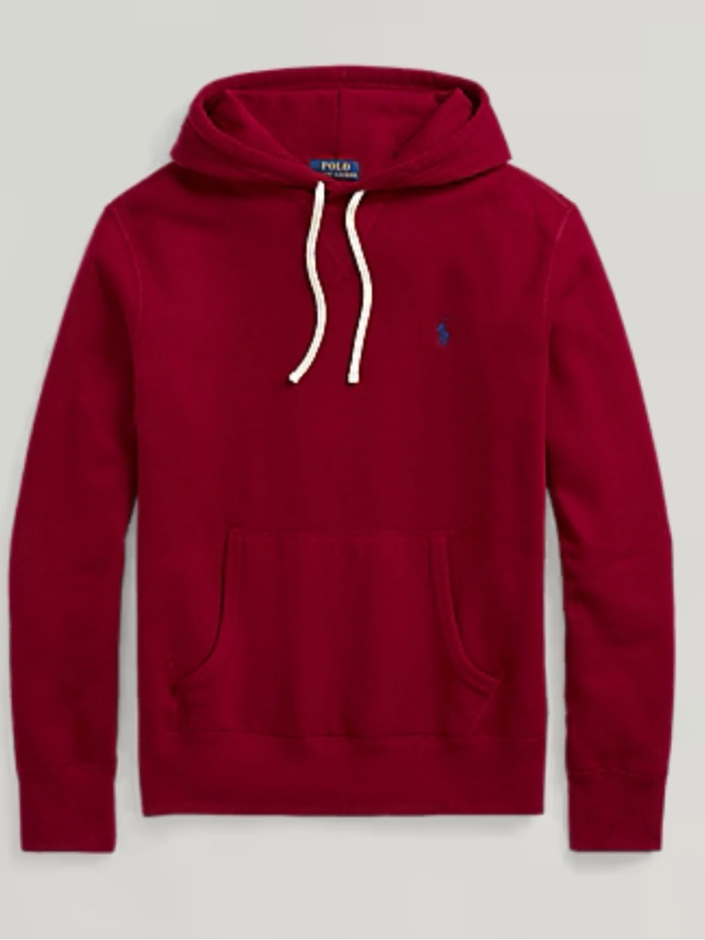 Polo Ralph Lauren Red Hooded Pullover Sweatshirt Small